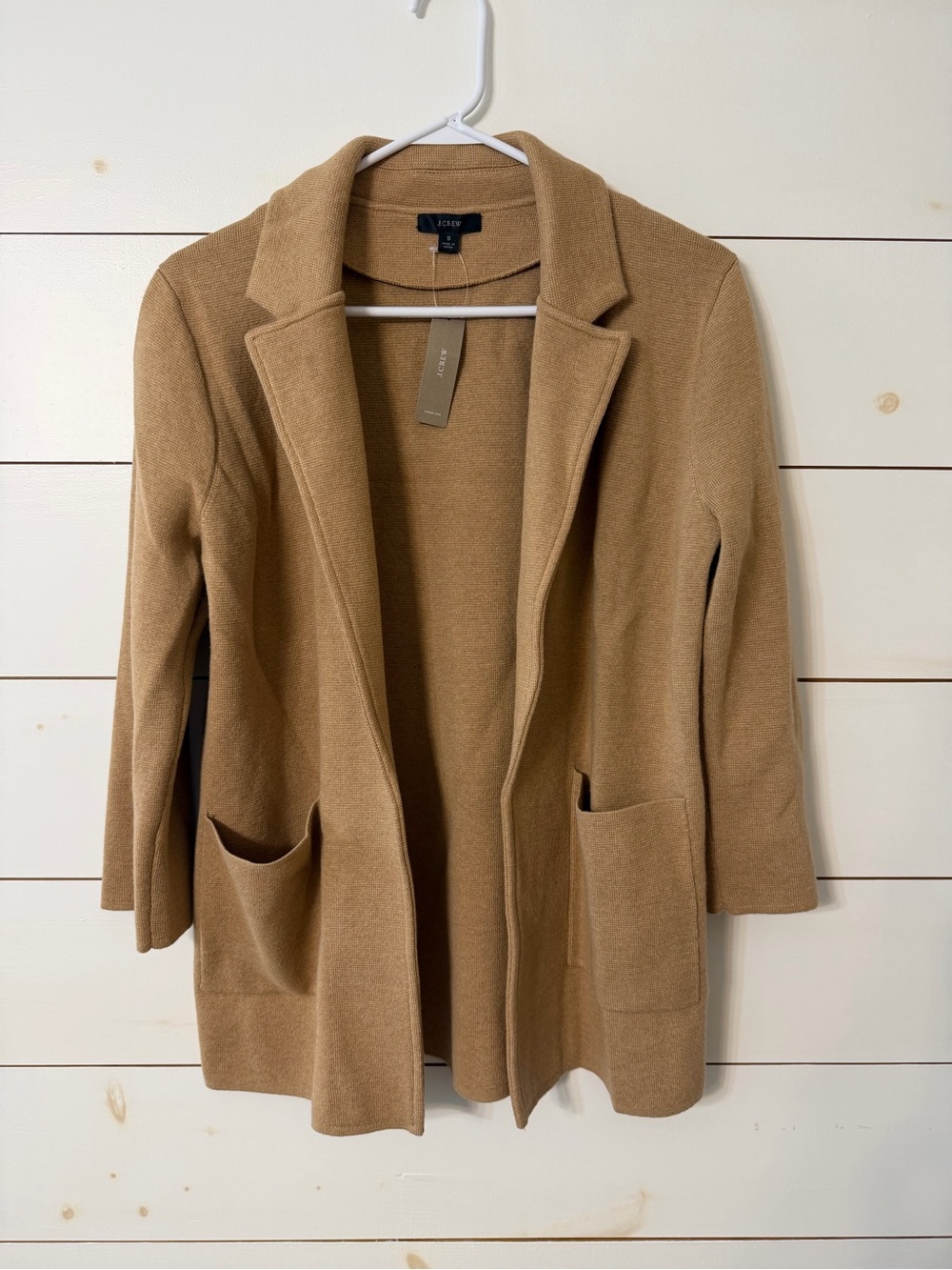 J Crew Sophie Sweater Blazer in Camel Tan Size S NWT - Picture 2 of 2